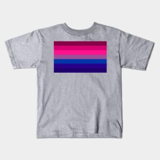 Bisexual Pride Flag +Added Stripes Kids T-Shirt